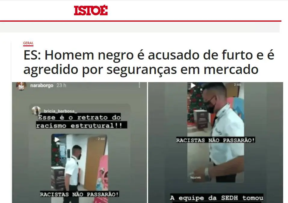 Confusão em supermercado na Serra ganha nível nacional e jornais destacam o fato do agredido ser negro