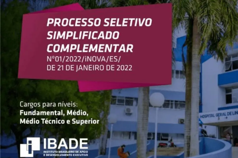 Fundação iNOVA abre processo seletivo complementar com vagas para a Grande Vitória