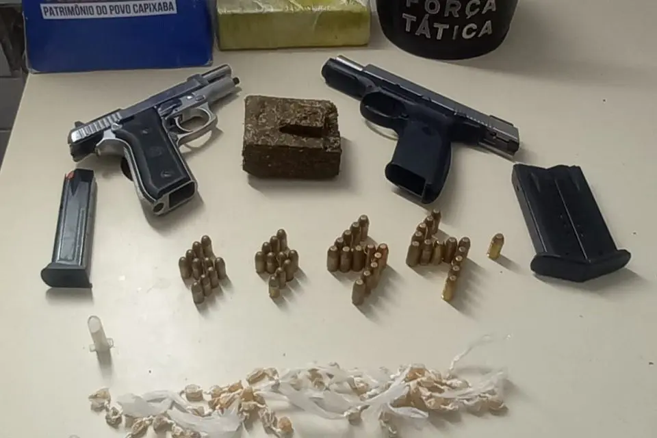 Força Tática captura traficante com duas armas em Cidade Pomar Força Tática captura traficante com duas armas em Cidade Pomar