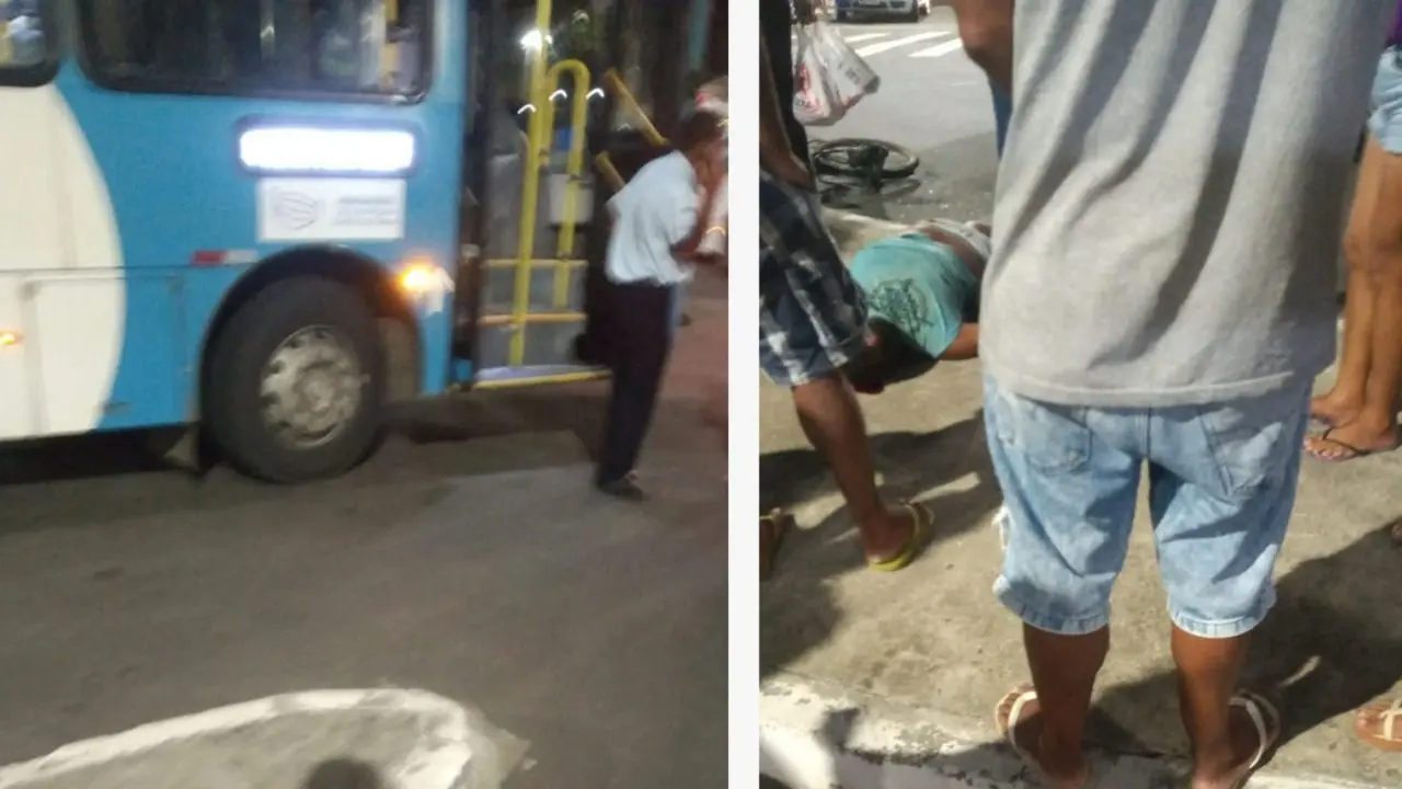 Ciclista atropelado pelo “Caixote Azul” em Serra Centro