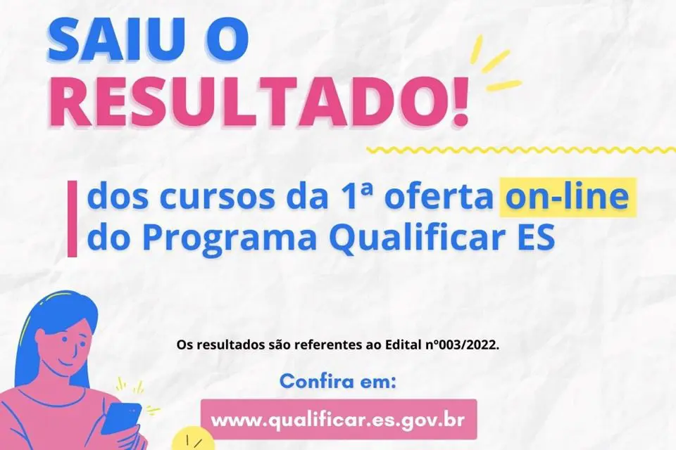 Governo divulga lista de classificados nos cursos online do Qualificar-ES