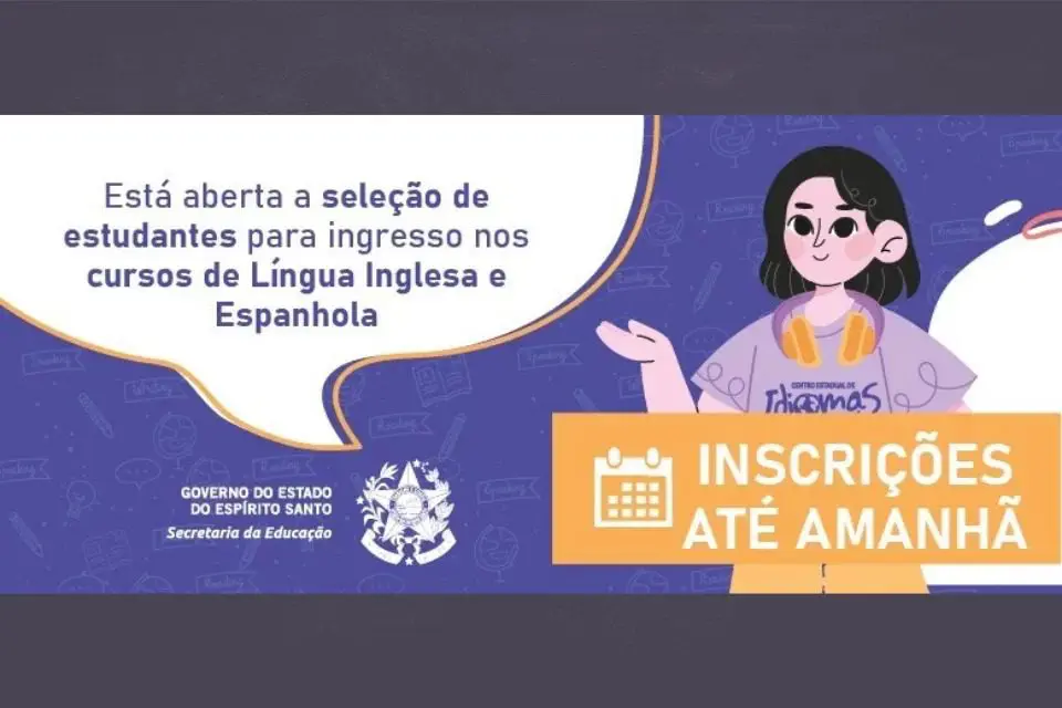 Inscrições do curso de idiomas vão até essa sexta-feira (18)