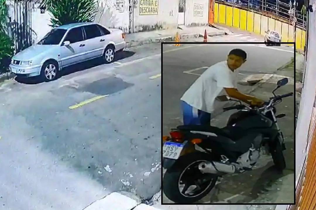 Rato foi flagrado através da câmera de videomonitoramento tentando furtar moto na Serra