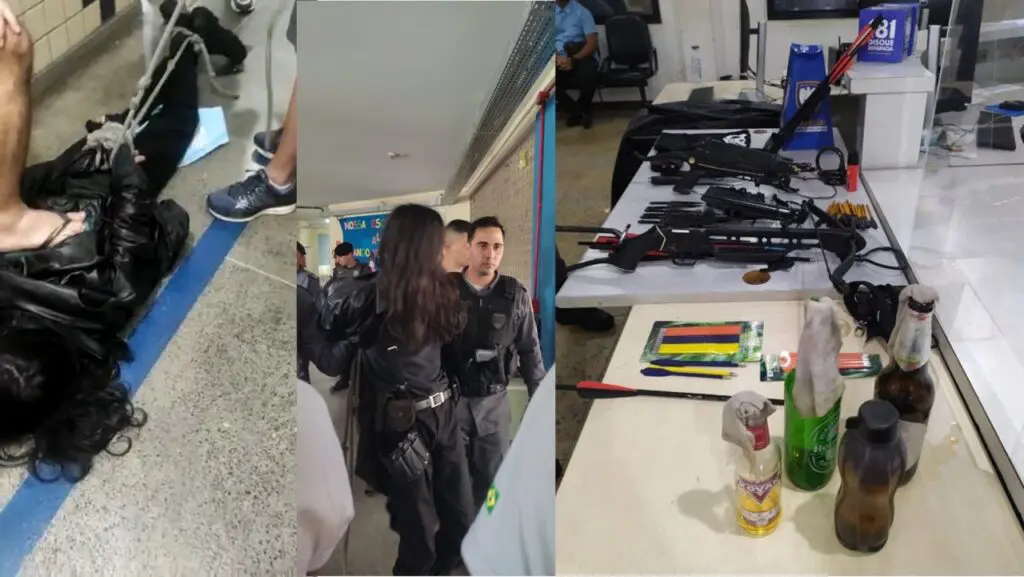 Vídeo: Ex-Aluno invade escola em Vitória com Besta e coquetel molotov