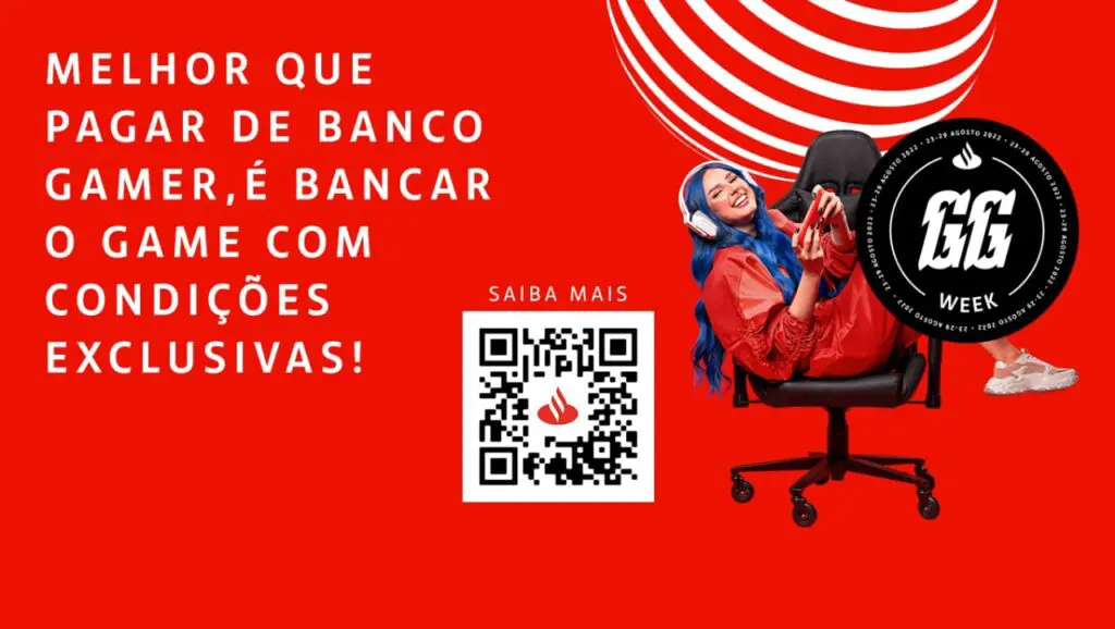 Santander celebra Dia Mundial do Gamer com 32 horas de live, presença de GordOX e lançamento de 30 mil bolsas de capacitação online