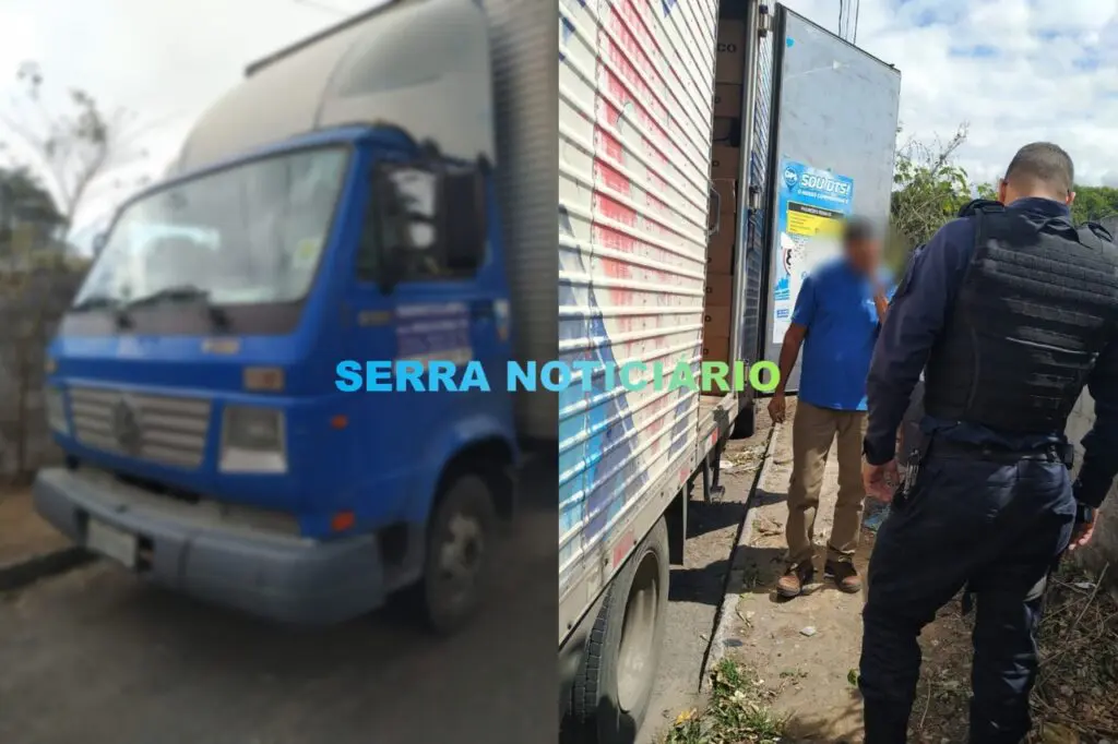 Motorista fica horas trancado dentro de baú do caminhão após assalto na Serra