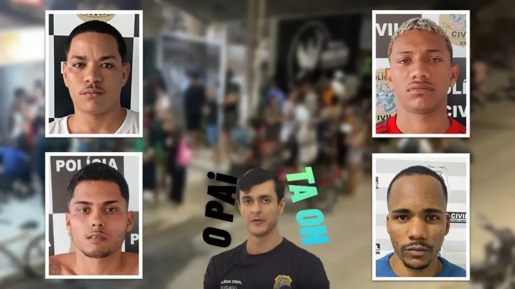 DHPP Serra prende 4 homens acusados de matar um jovem e balear uma pastora dentro de igreja