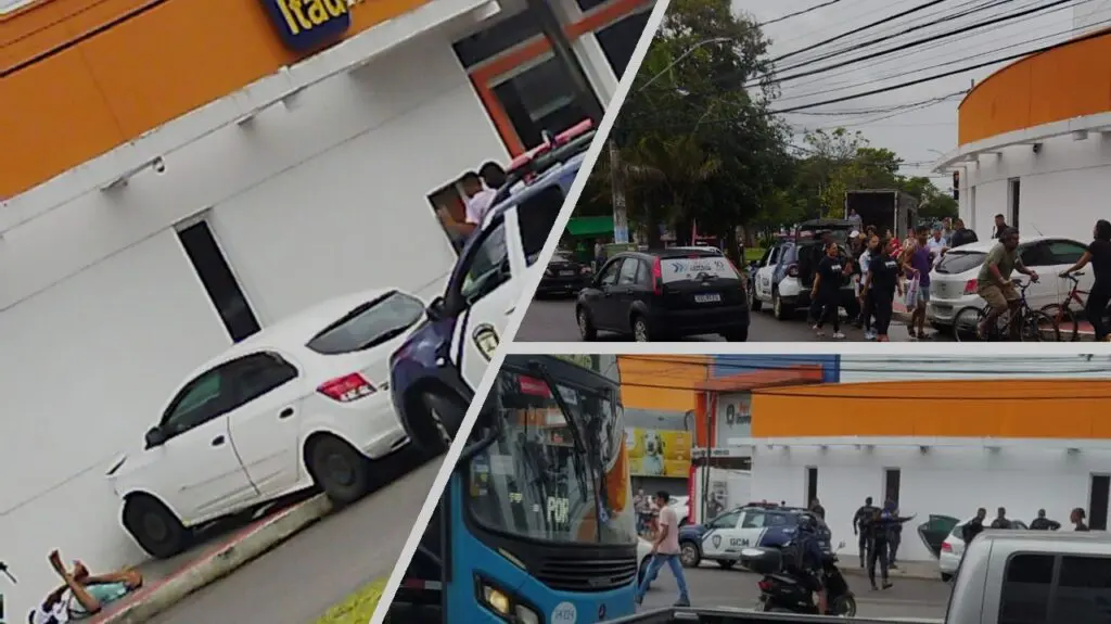 Vídeo: “Queimados” são detidos com carro roubado após perseguição no bairro Porto Canoa