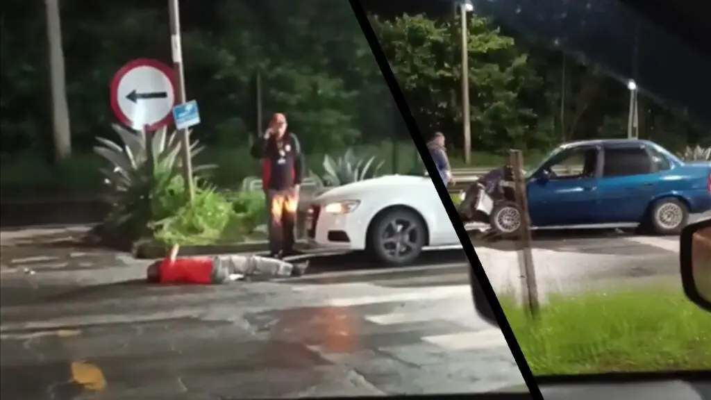 Motorista foge após se envolver em grave acidente em via da BR-101 na Serra