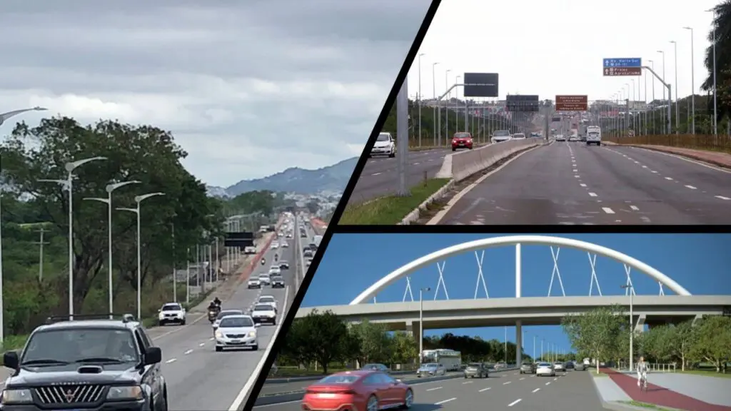 Governo inicia última fase das obras Viaduto do Complexo Viário de Carapina Arte com fotos das obras no Viaduto em Carapina