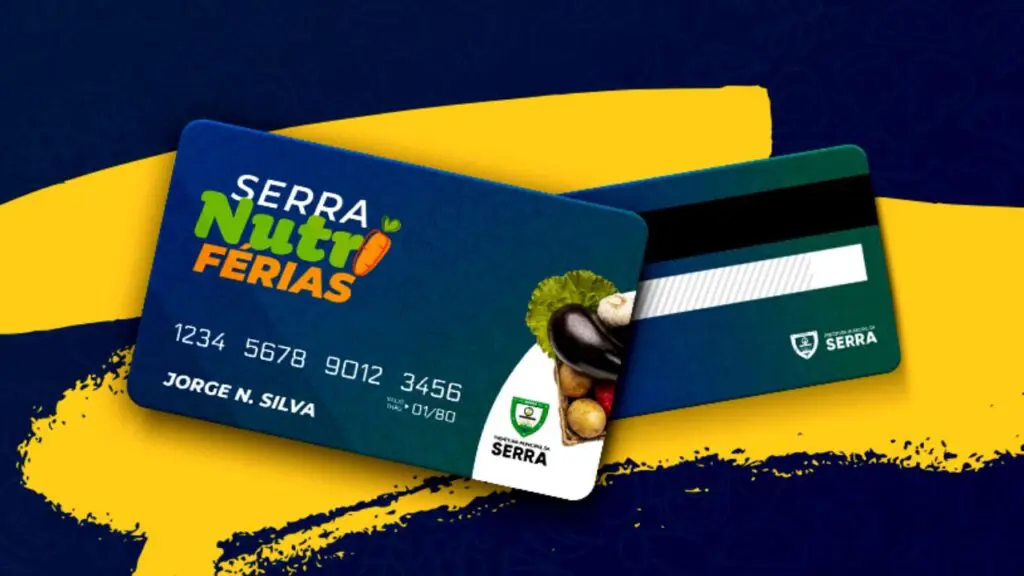 Prefeitura revela data de recarga dos cartões Serra Nutri Férias; confira quando será! "Serra Nutri Férias" confira a lista atualizada dos comércios que aceitam o cartão alimentação na Serra