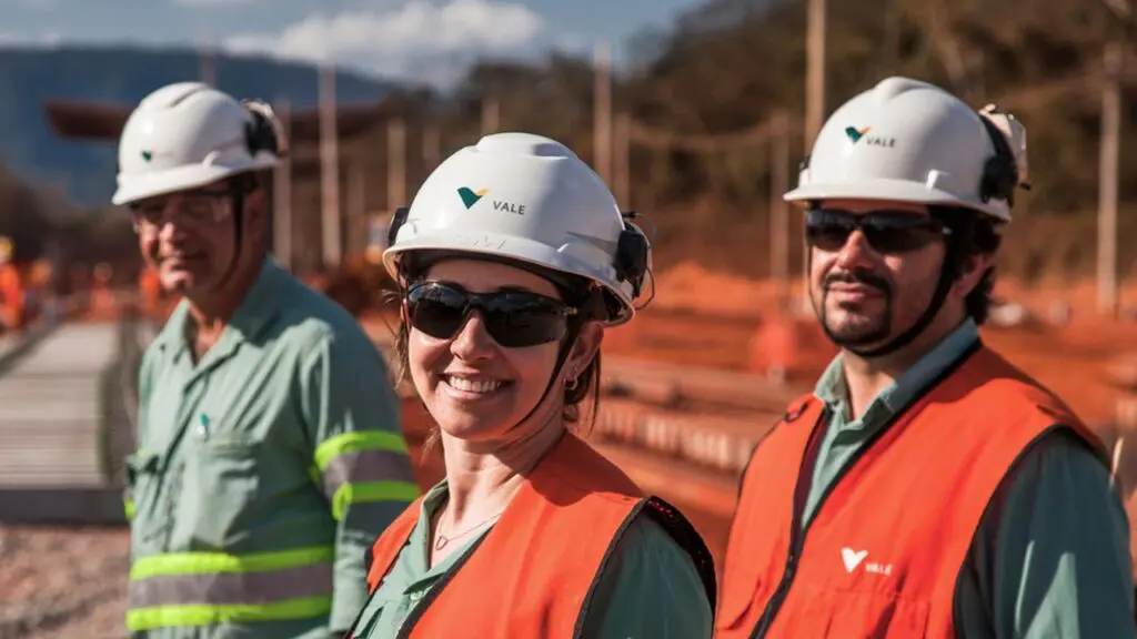 Mineradora Vale conta com 12 novas oportunidades de emprego em diferentes cargos na Grande Vitória Foto de colaboradores da Vale