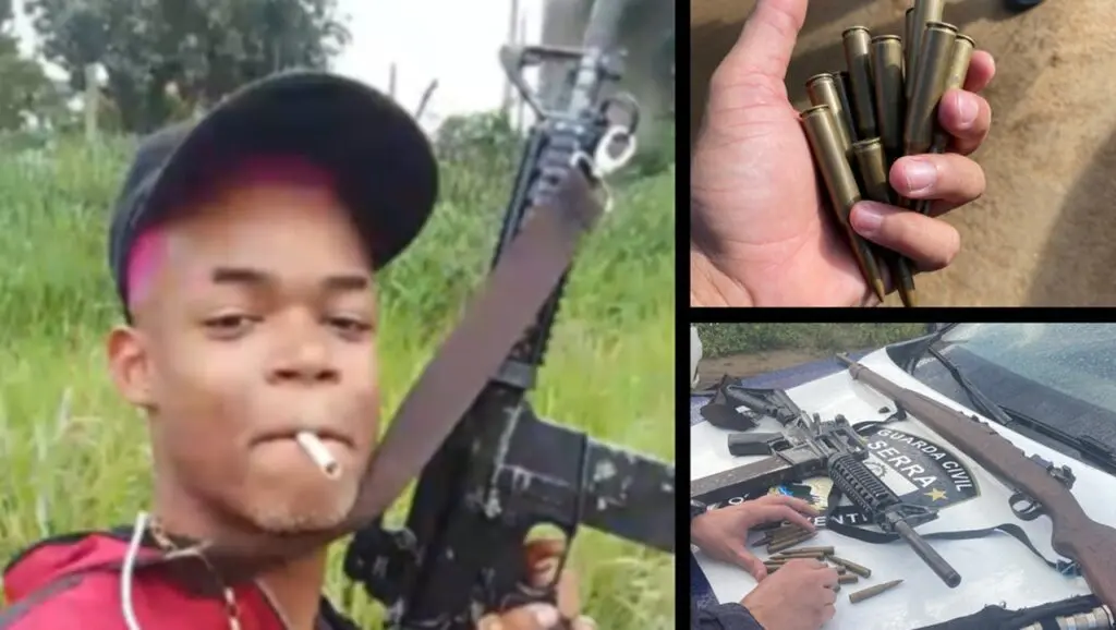 Traficante ostenta fuzil no WhatsApp e uma semana depois é apreendido pelo ROMU na Serra