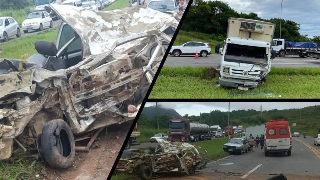 Grave acidente envolvendo quatro veículos no trecho da morte na BR-101 deixa vítima fatal na Serra