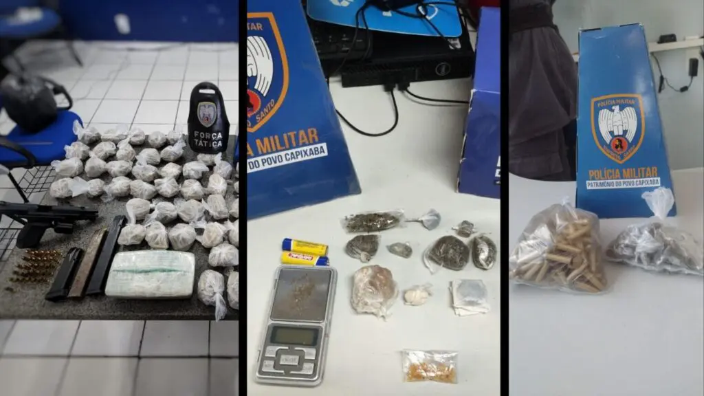 Apreensões da Polícia Militar em bairros da Serra