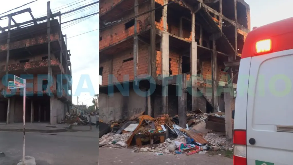 Predio abandonado na rua Castro Alvez no bairro Jardim Carapina