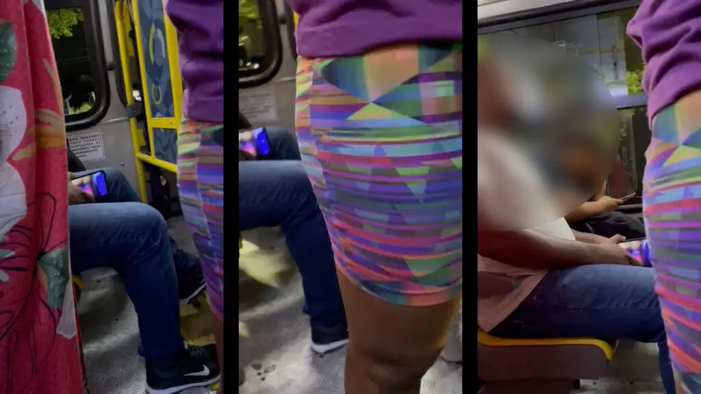 Vídeo: homem é flagrado filmando corpo de passageira dentro de ônibus na Serra