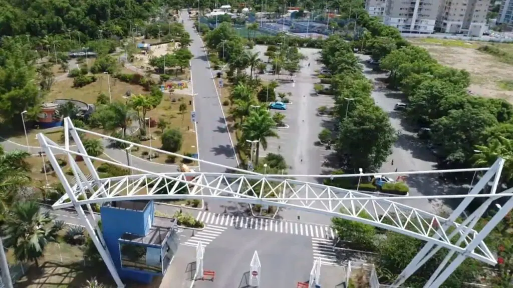 Segurança atira 12 vezes em invasores no Parque da Cidade na Serra Vista aérea do Parque da Cidade localizado em Valparaíso na cidade da Serra