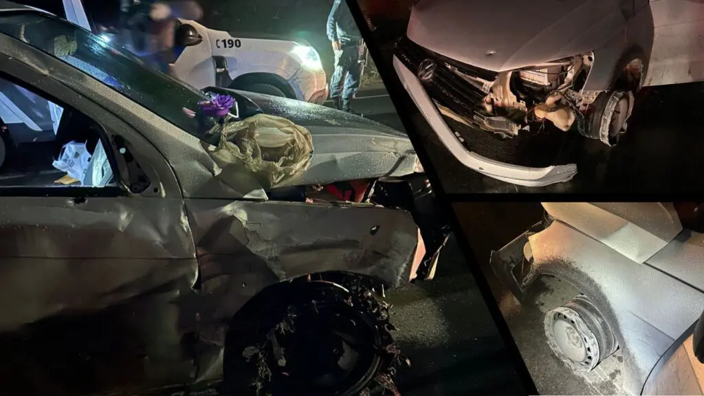 Imagens do carro perseguido pela PM