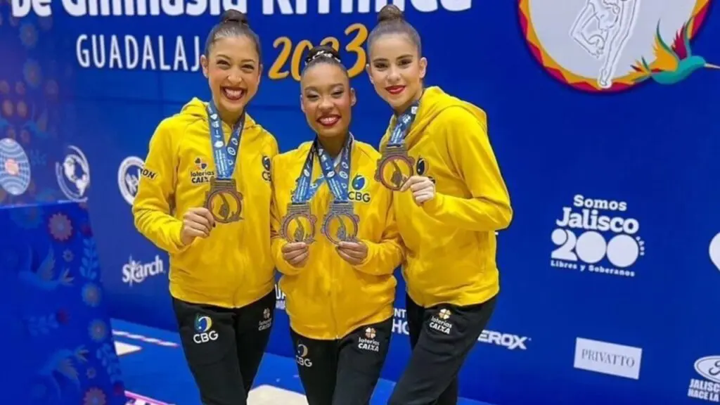 Capixabas conquistam nove medalhas no Campeonato Pan-Americano de ginástica rítmica Déborah Medrado, Geovanna Santos e Sofia Madeira