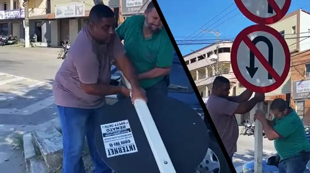 DER-ES promete recolocar a placa de trânsito removida por um vereador da Serra