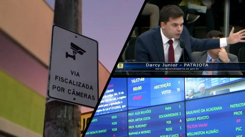 Lista de votos: vereadores aliados do prefeito Vidigal rejeitam pedido de urgência do projeto para proibir multa por câmeras na Serra