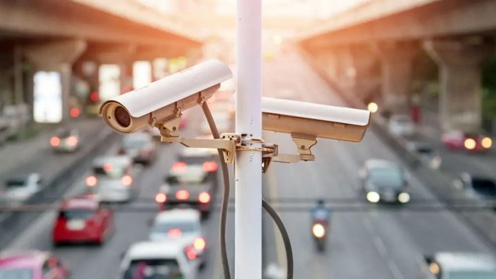 Câmeras de videomonitoramento na cidade 