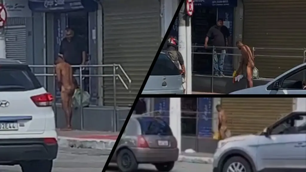 Vídeo: peladão é flagrado circulando pela Avenida Central de Laranjeiras Vídeo: peladão é flagrado circulando pela Avenida Central de Laranjeiras