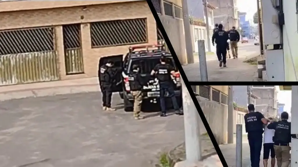 Polícia Civil faz operação para prender sujeito e chama atenção de moradores na Serra Polícia Civil faz operação para prender sujeito e chama atenção de moradores na Serra