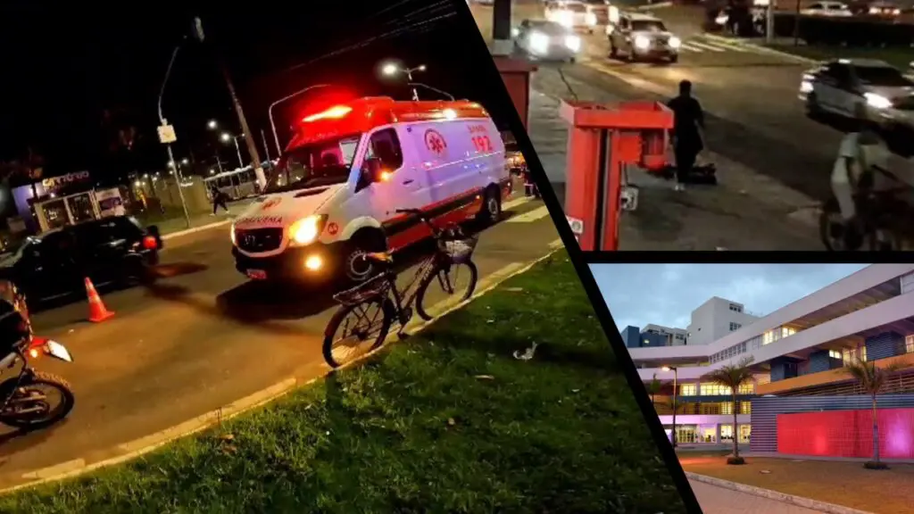 Vídeo: Casal é atropelado na calçada após acidente entre um carro e uma moto na Serra Casal atropelado na calçada