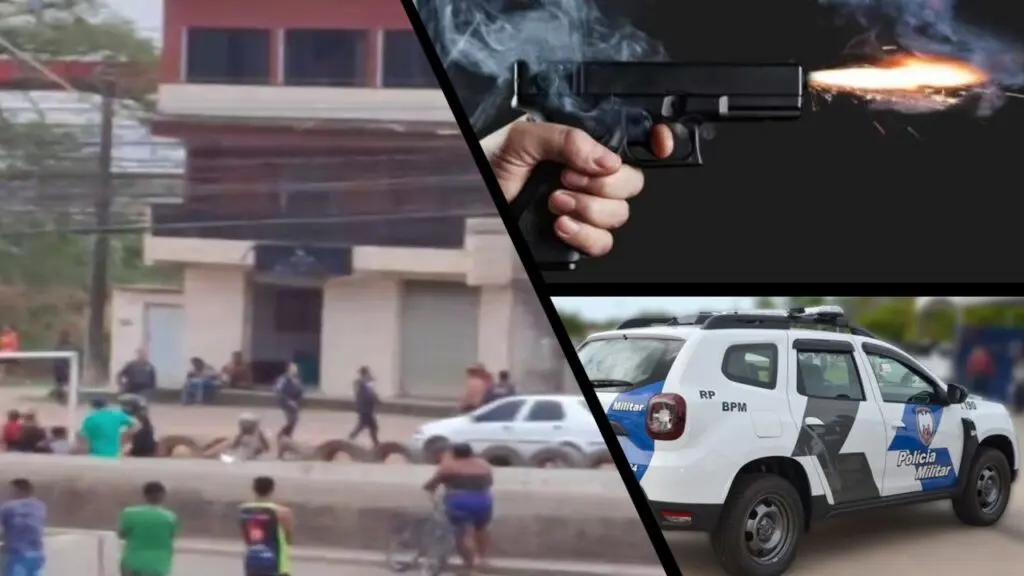 Guerra do Tráfico: Tiroteio frenético entre grupos rivais termina com sujeito baleado em Vila Velha Tiroteio termina com homem baleado em Vila Velha.