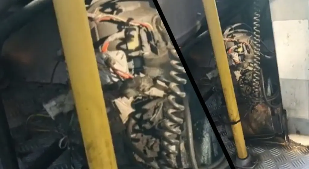 Vídeo: passageiro registra ônibus com fiação exposta e pede providências na Serra Fios expostos em ônibus da Serra