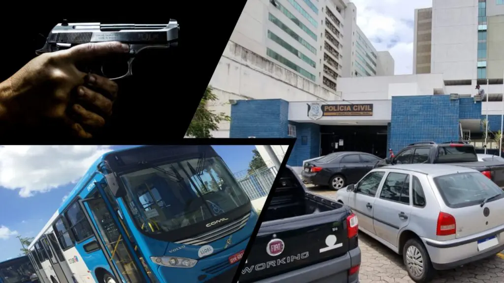 Assaltantes depenam passageiros durante arrastão a ônibus na Serra.