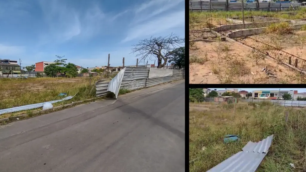 Local da obra do CMEI de Alterosas