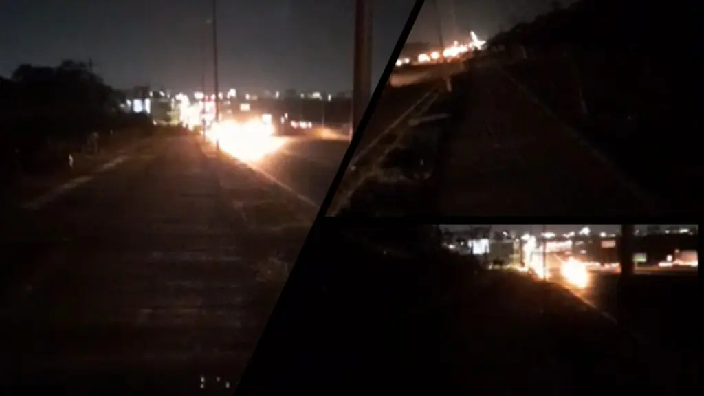 Vídeo: ciclista mostra o breu da rodovia das Paneleiras com a falta de luminárias Imagens da rodovia das Paneleiras