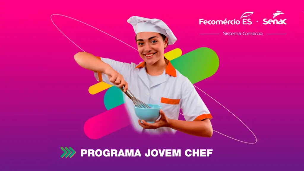 SENAC abre inscrições para curso gratuito de gastronomia por meio do Programa Jovem Chef