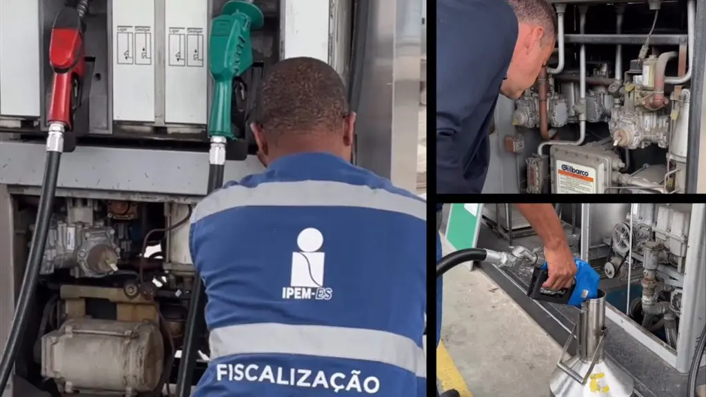 Imagens das fiscalizações em postos de combustíveis