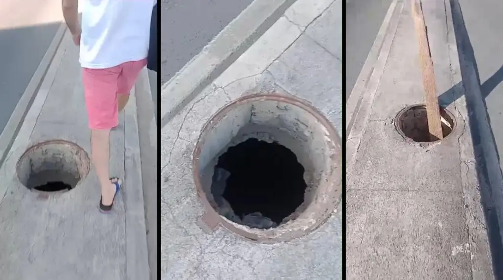 Vídeo: morador denuncia buracos abertos em avenida movimentada de Jacaraípe Imagens dos buracos na avenida Abido Saad