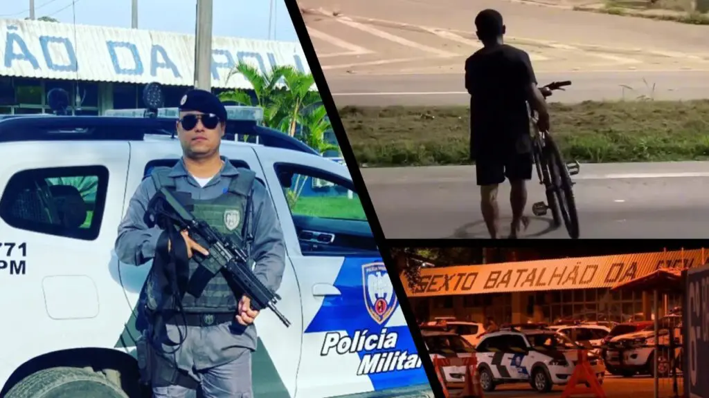 Vídeo: policial militar de folga ajuda homem confuso a devolver bicicleta na Serra Cabo da PM escolta homem que estaria furtando bicicletas na Serra.