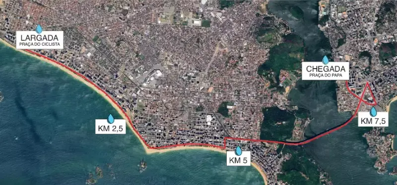 Percurso da Corrida Água e Vida da CESAN