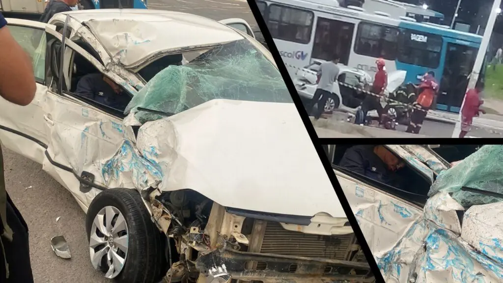 Grave acidente entre carro e ônibus deixa vários feridos em Laranjeiras