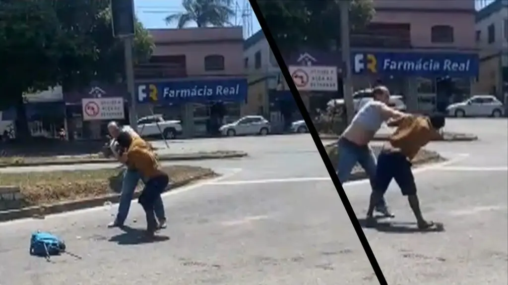 Vídeo: Servidor da Prefeitura de Fundão flagrado brigando com ambulante