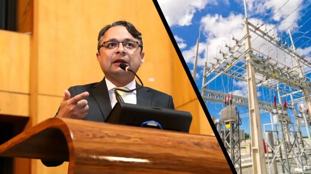 Deputado estadual Vandinho Leite e sede da EDP