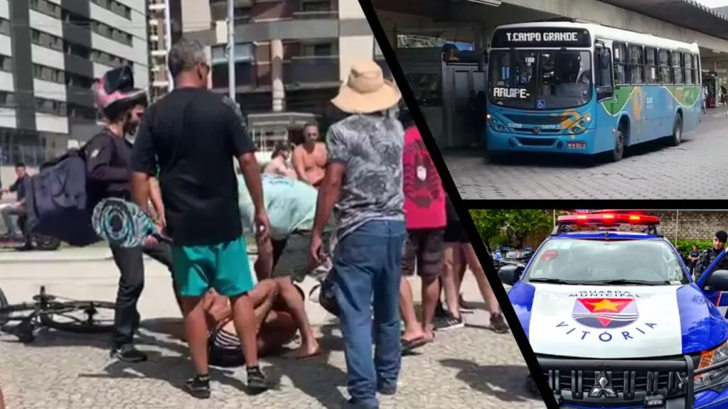 Vídeo: Passageira reage assalto e sujeito termina tomando uma surra em Vitória