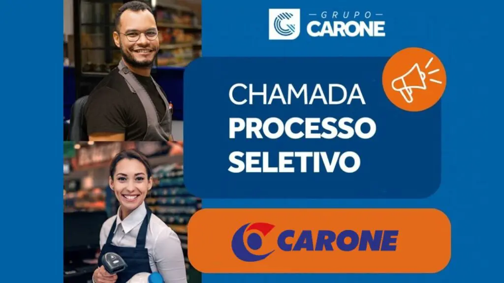 Contratação ainda em 2023: Grupo Carone abre processo seletivo sem agendamento na Serra Grupo Carone está contratando com inicio imediato.