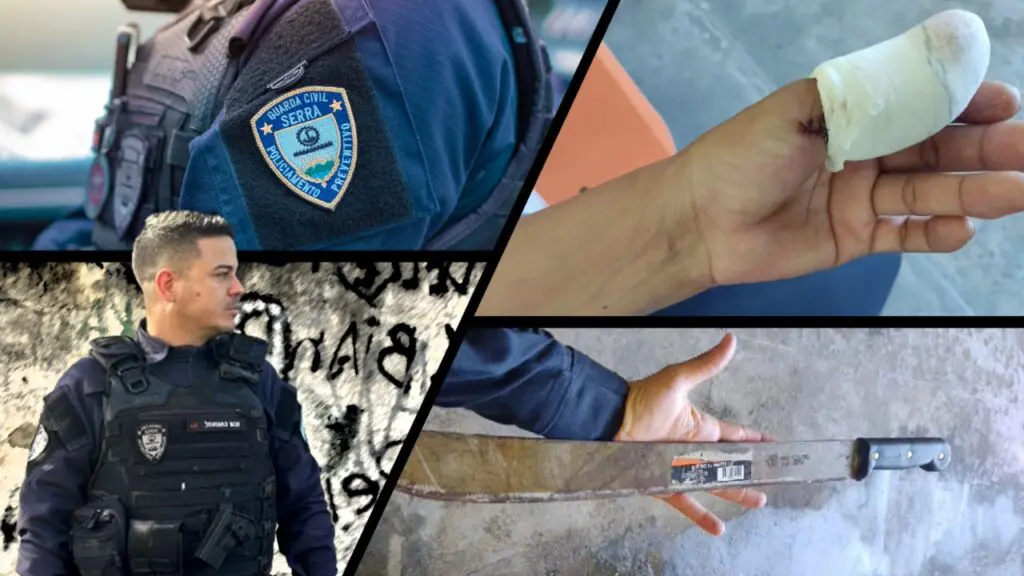 Vídeo: Homem é preso pela Guarda da Serra após cortar a mão da esposa com facão em Jacaraípe