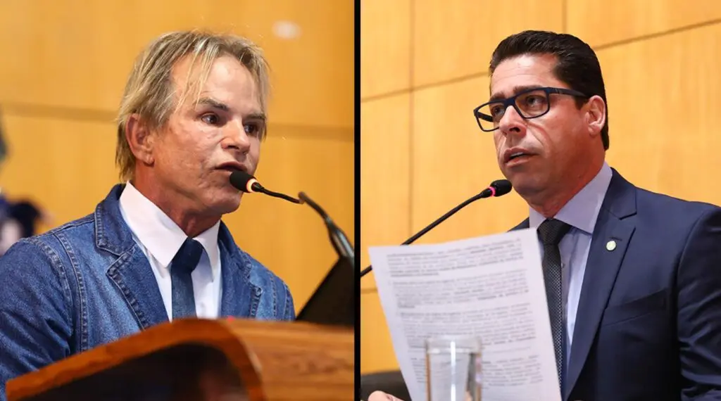 Presidente da ALES emite nota após críticas de Sérgio Meneguelli à votação do aumento de ICMS Sérgio Meneguelli e Marcelo Santos