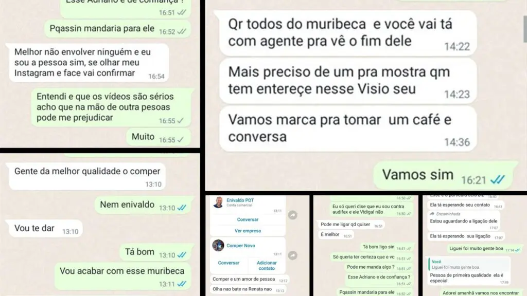 Vazamento expõe aliados de Vidigal e Audifax em busca de conteúdo para atacar Pablo Muribeca Vazamento expõe aliados de Vidigal e Audifax em busca de conteúdo para atacar Pablo Muribeca