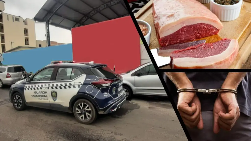Jovem acaba preso após tentar furtar picanha e whisky em supermercado de Vila Velha Guarda de Vila Velha prende jovem roubando whisky e picanha em Vila Velha.