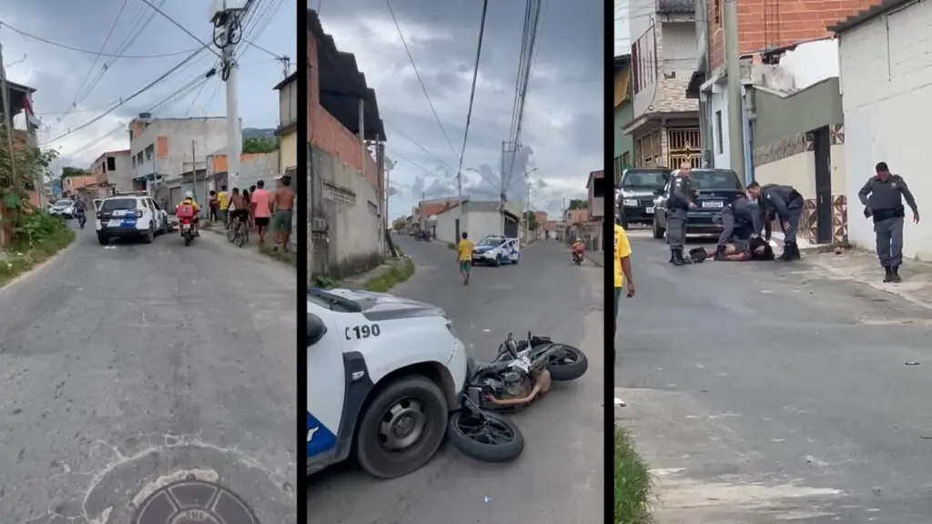 Vídeo: Polícia Militar prende foragido da justiça após frenética perseguição e troca de tiros na Serra